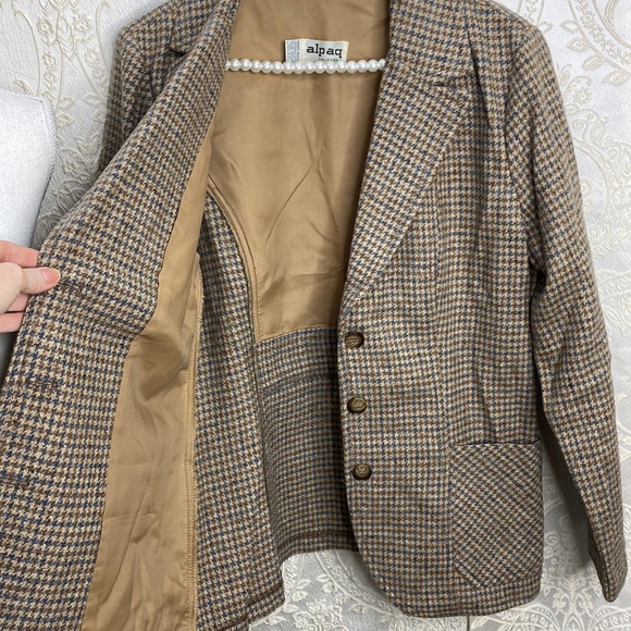 Vintage wool houndstooth jacket - Picture 3 of 5